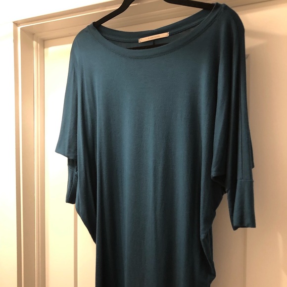 41 Hawthorne M teal dolman batwing top - Picture 2 of 4